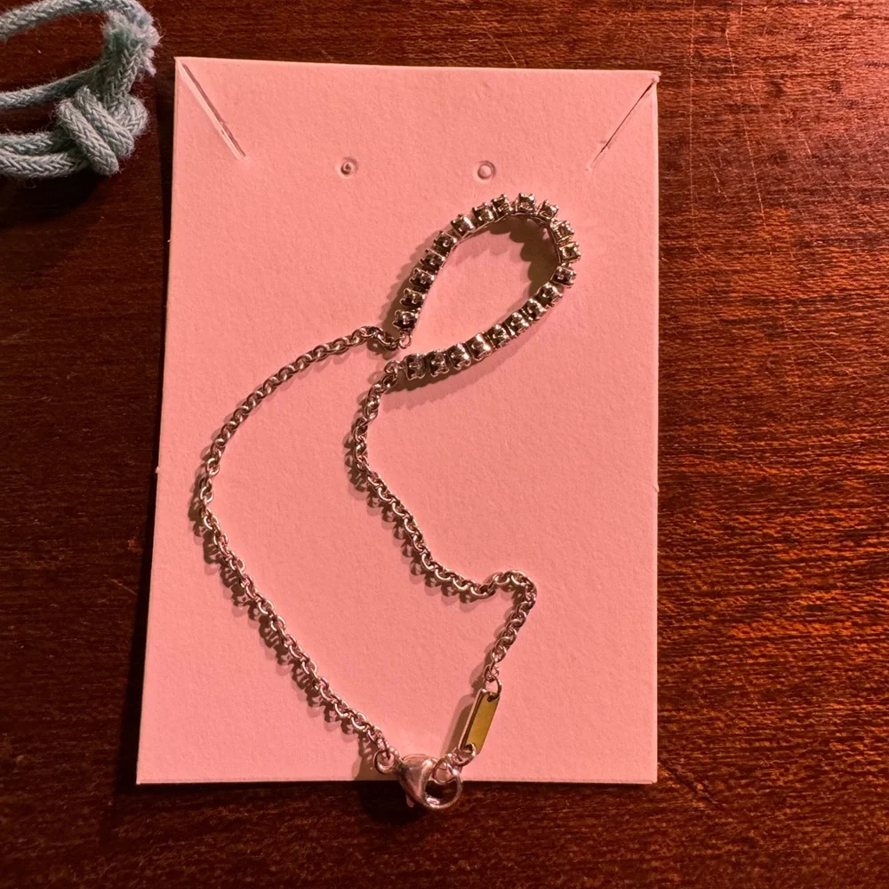 Sterling silver 925 lab diamond tennis bracelet - Picture 2 of 3